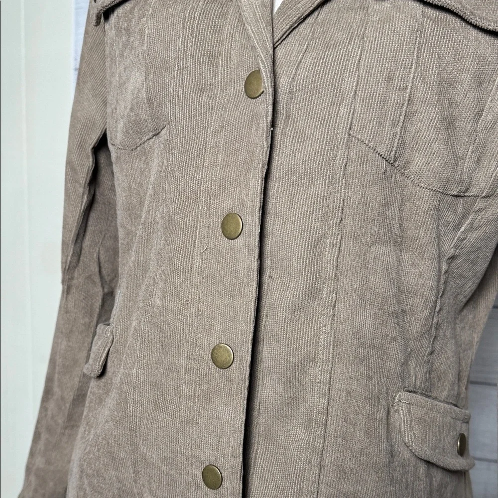 Doe & Rae Corduroy Mocha Colored Jacket Size M